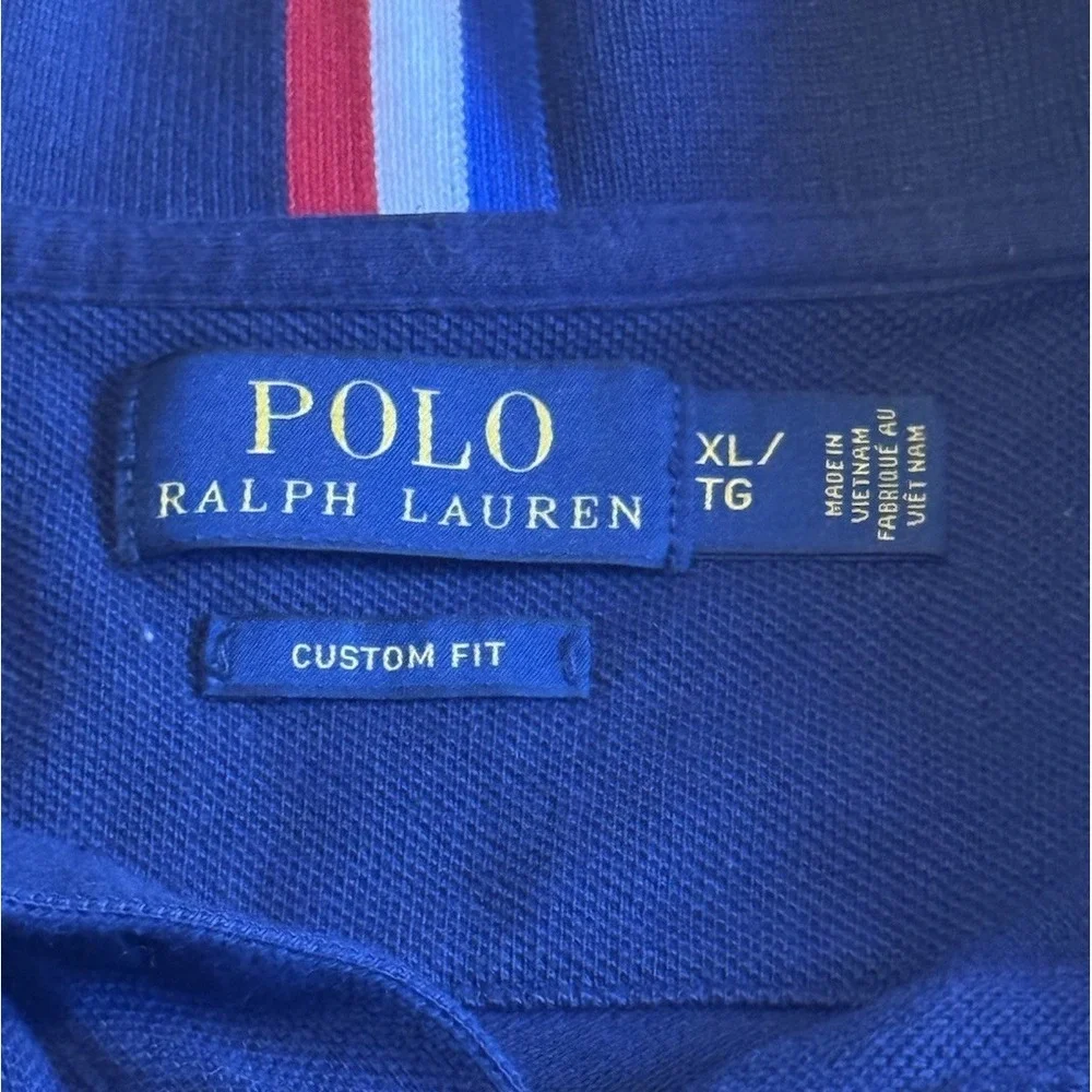 Mens Polo Ralph Lauren France FRA 16 Custom Fit Big Pony Polo Shirt XL Patch